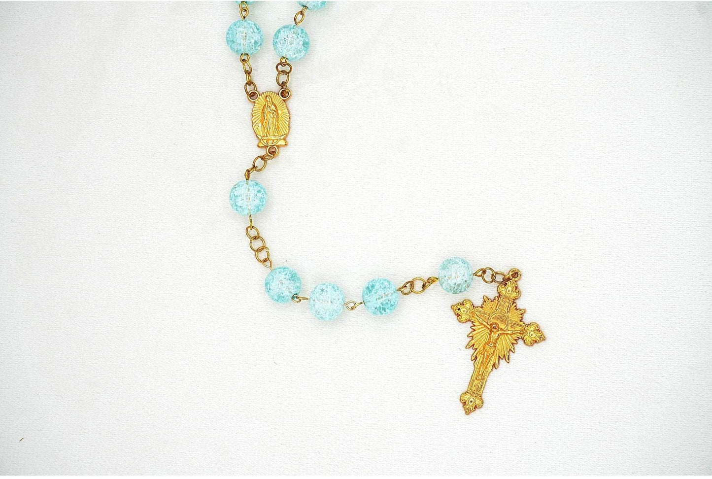 Mantle of Grace Rosary in Gold 14mm (Fragile)